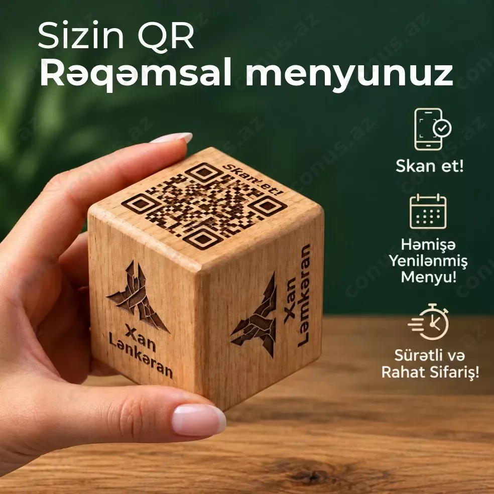 QR Kodlu Taxta Menyu Kubu QR Kodlu Taxta Menyu Kubu